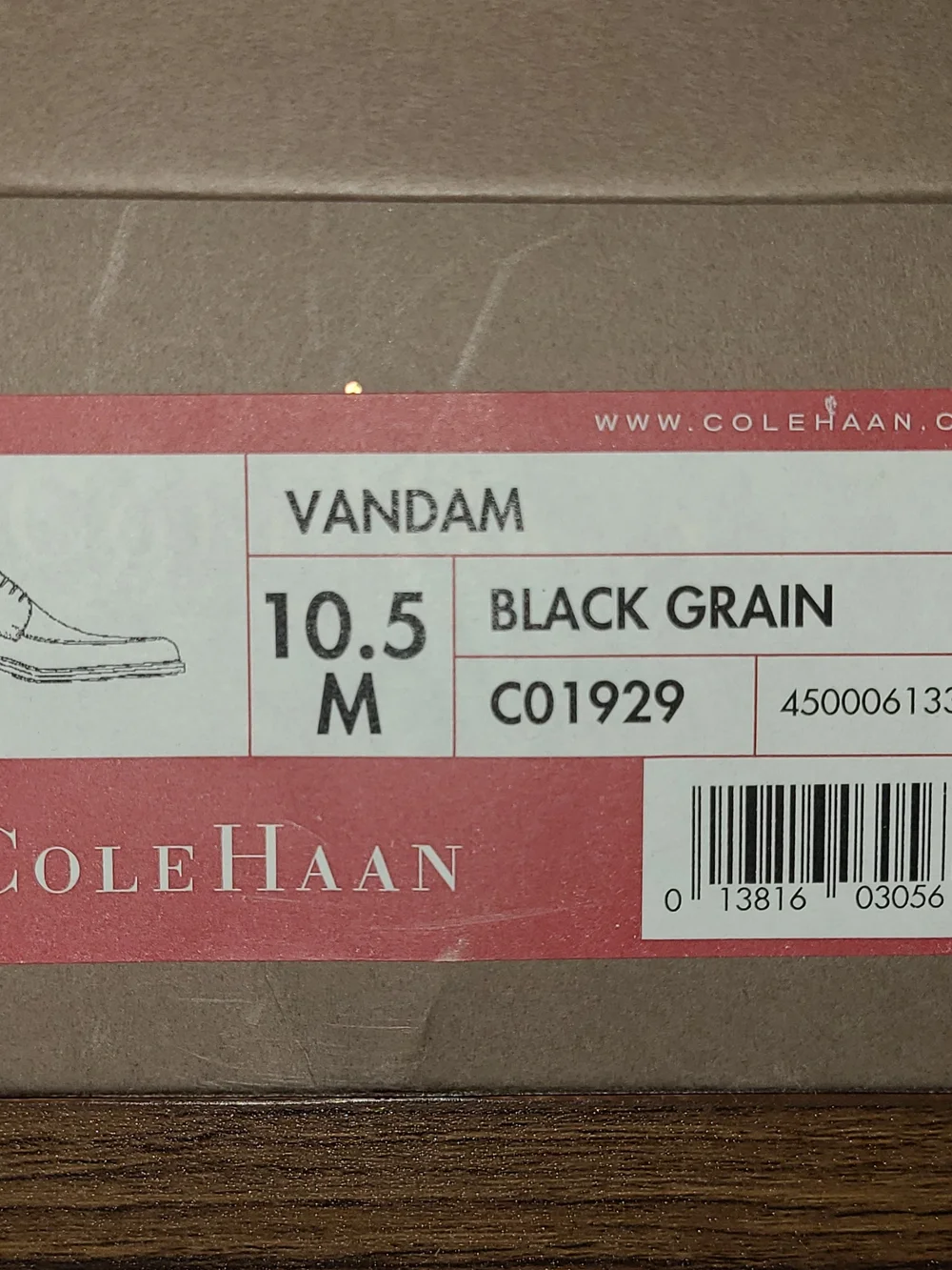 Cole Haan City Men's Oxford Shoe Vandam 10.5 M !! New!! Deadstock  Vintage